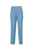 Powder blue straight trousers with pleats