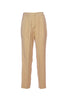 Pantalone dritto beige con pinces