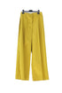 Lime wide leg trousers in cotton with pleats