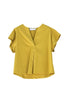 Loose lime blouse with pleat