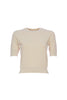 T-shirt girocollo gesso in maglia