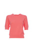 T-shirt girocollo corallo in maglia