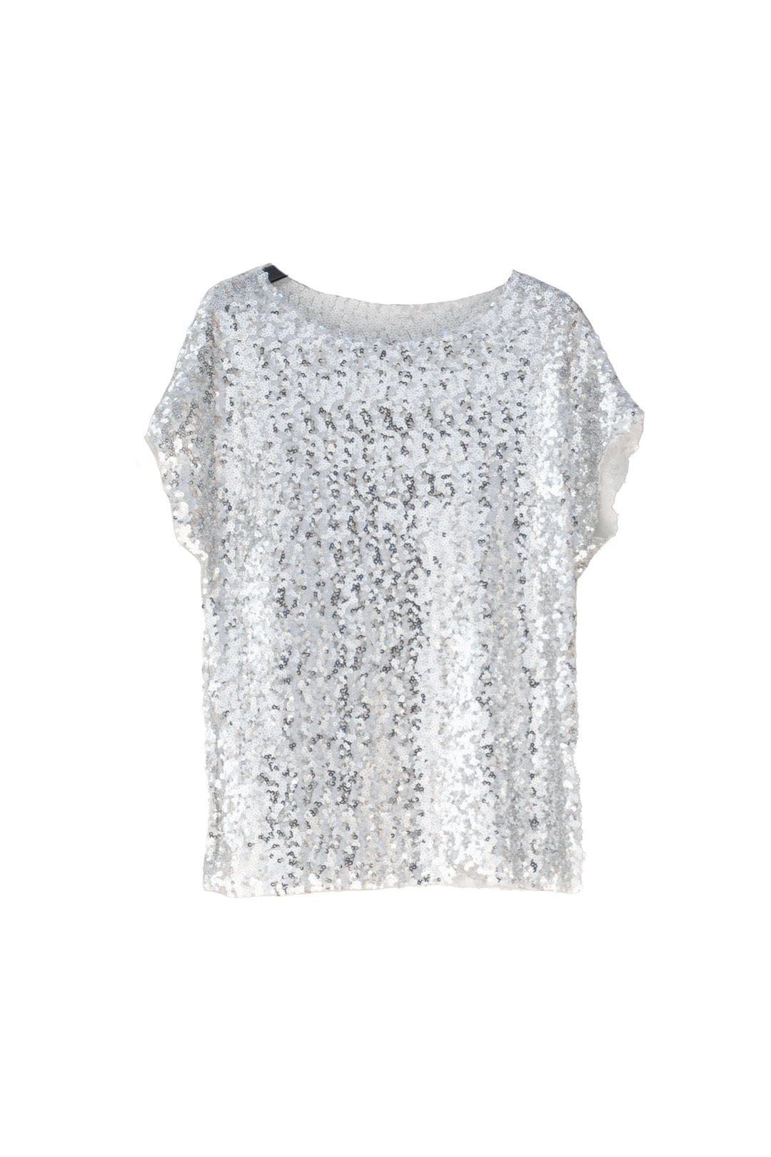 KAOS T-shirt argento in full paillettes - Mancinelli 1954