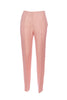 Peach cigarette trousers in linen blend