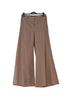 Dove grey maxi palazzo trousers in parachute canvas