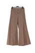 Dove grey maxi palazzo trousers in parachute canvas