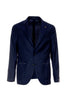 Two-button dark blue unlined wool jacket