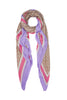 Foulard glicine con stampa logo all over