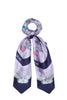 Foulard blu scuro con stampa love all over