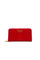 Portafoglio zip around grande rosso con logo