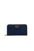 Large blue zip around wallet with logo