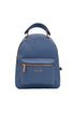 Eco-sustainable blue backpack with tumbled effect