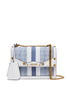 Blue denim jacquard shoulder bag