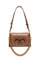 Small brown LaPuffy bag with removable shoulder strap