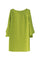 Kiwi Green Tunic Dress with Boat Neckline and Jewel Back