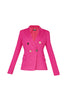 Pink slim fit blazer in stretch crêpe