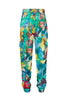 Pantaloni cargo a fiori in twill