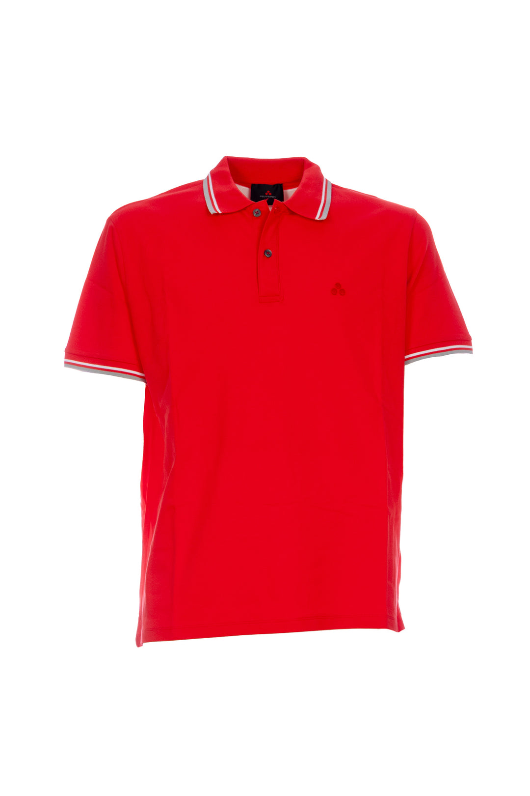 PEUTEREY Polo rossa in piquet di cotone stretch - Mancinelli 1954