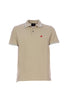 Amaretto polo shirt in stretch cotton pique