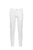 Pantalone chinos “MUCHA” bianco burro in cotone tencel con risvolto