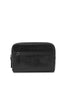 Pochette clutch nera in pelle con tasca frontale