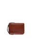 Brown leather clutch bag