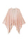 Pink lurex shrug poncho with fringed bottom