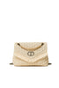 Sac bandoulière 'Dreamy' beige en raphia jacquard