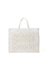 Snow white crochet 'Bohémien' shopper bag