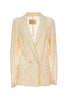 Ivory blazer jacket in macramé lace
