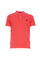 Salmon polo shirt in cotton piquet with logo embroidered on the chest