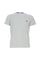 Gray cotton T-shirt with logo embroidered on the chest