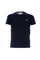 Black cotton T-shirt with logo embroidered on the chest