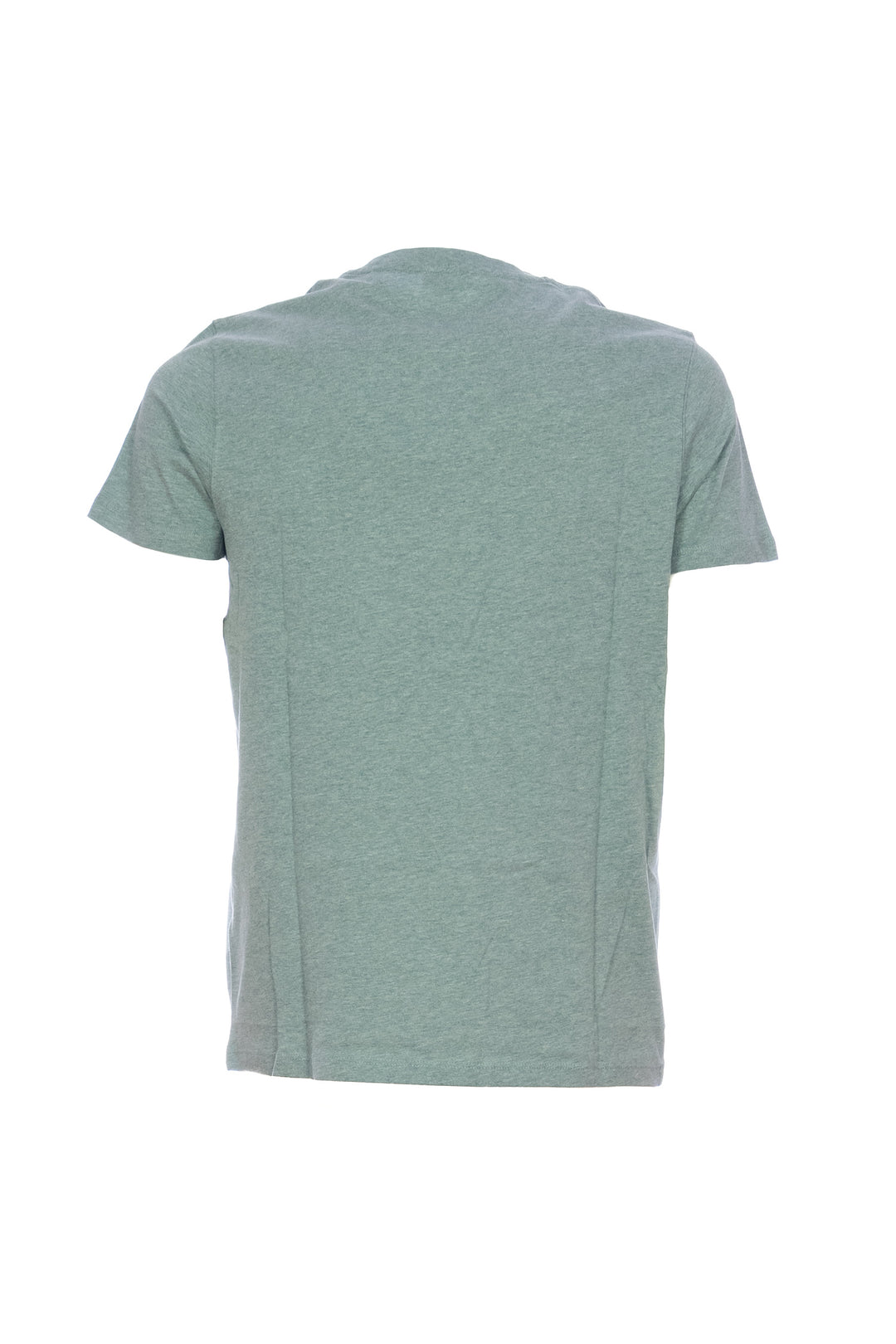 U.S. POLO ASSN. T-shirt verde melange in cotone con logo ricamato - Mancinelli 1954