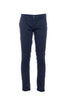 Pantalone “STORY” blu navy in gabardina di cotone elasticizzato