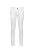 Pantalone “STORY” off white in gabardina di cotone elasticizzato