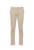 Pantalone “STORY” beige in gabardina di cotone elasticizzato