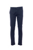 Pantalone “STORY” blu navy in gabardina di cotone elasticizzato