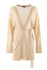 Cardigan “Ciliegia” oro in maglia lurex fine