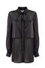 Camicia “Fuoco” nera in georgette