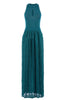 Abito “Taitai” oceano in maglia con plumage