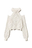 Maglia lupetto cropped traforata
