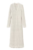 Maxi cardigan neve-oro jacquard con lurex
