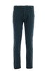 Green stretch cotton trousers