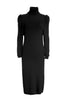 Robe longue en maille noire slim