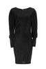 Mini robe noire slim en lurex