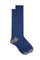 Long royal cotton socks with polka dot pattern