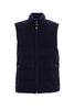 Gilet bleu marine en flanelle matelassée avec rembourrage