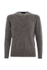 Maglia girocollo grigia in misto cashmere