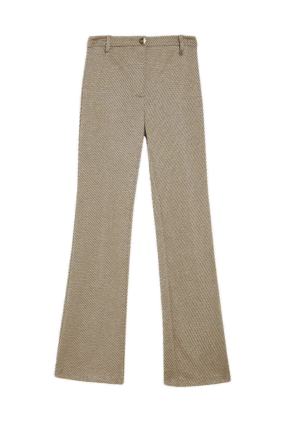 LIU JO Pantaloni flare cammello jacquard con interventi in lurex - Mancinelli 1954